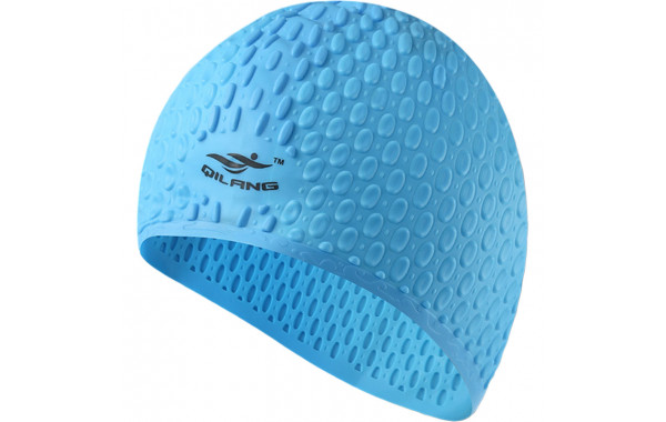 Шапочка для плавания силиконовая Bubble Cap (голубая) Sportex E41545 600_380