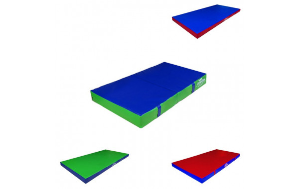 Мат гимнастический 100х50х10см винилискожа складной в 2 сложения (холлослеп/холлофайбер) Dinamika ZSO-001335 600_380