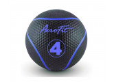 Набивной мяч 4 кг Aerofit AFMB4 черный\ голубые полоски