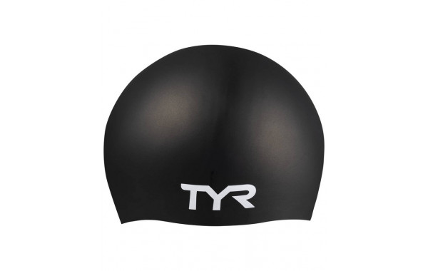 Шапочка для плавания TYR Long Hair Wrinkle-Free Silicone Cap LCSL\001 черный 600_380