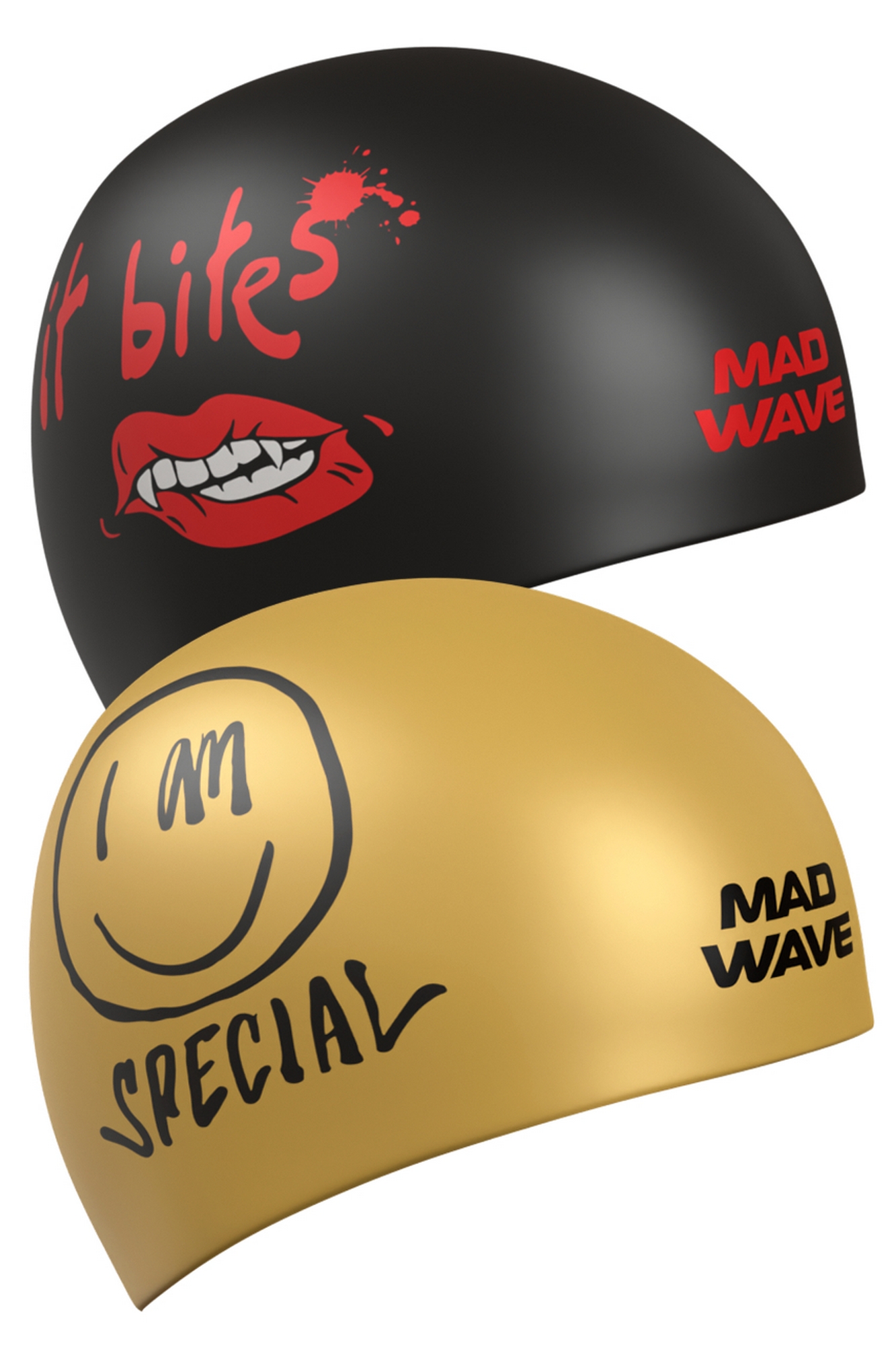 Силиконовая шапочка MadWave It bites reversible M0554 30 0 00W Черный 1333_2000