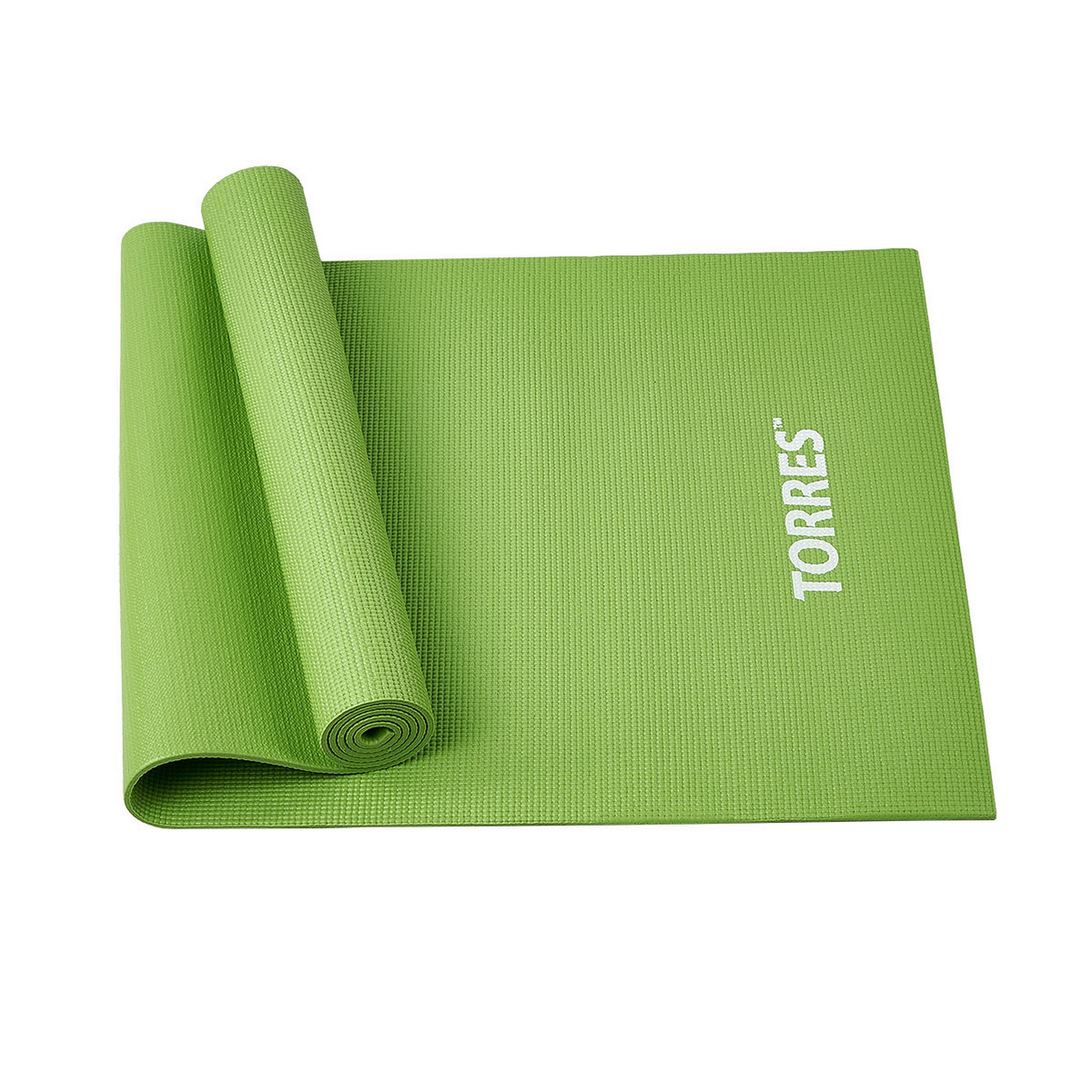 Коврик для йоги Torres Comfort 6 PVC 6 мм, нескользящее покрытие YL10036 зеленый 2000_2000