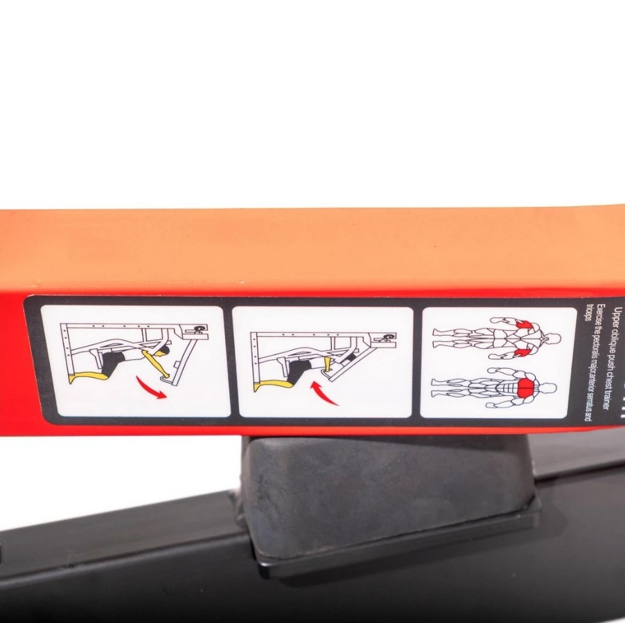Наклонный грудной жим на свободных весах Protrain PP101 черно-красный 902_900