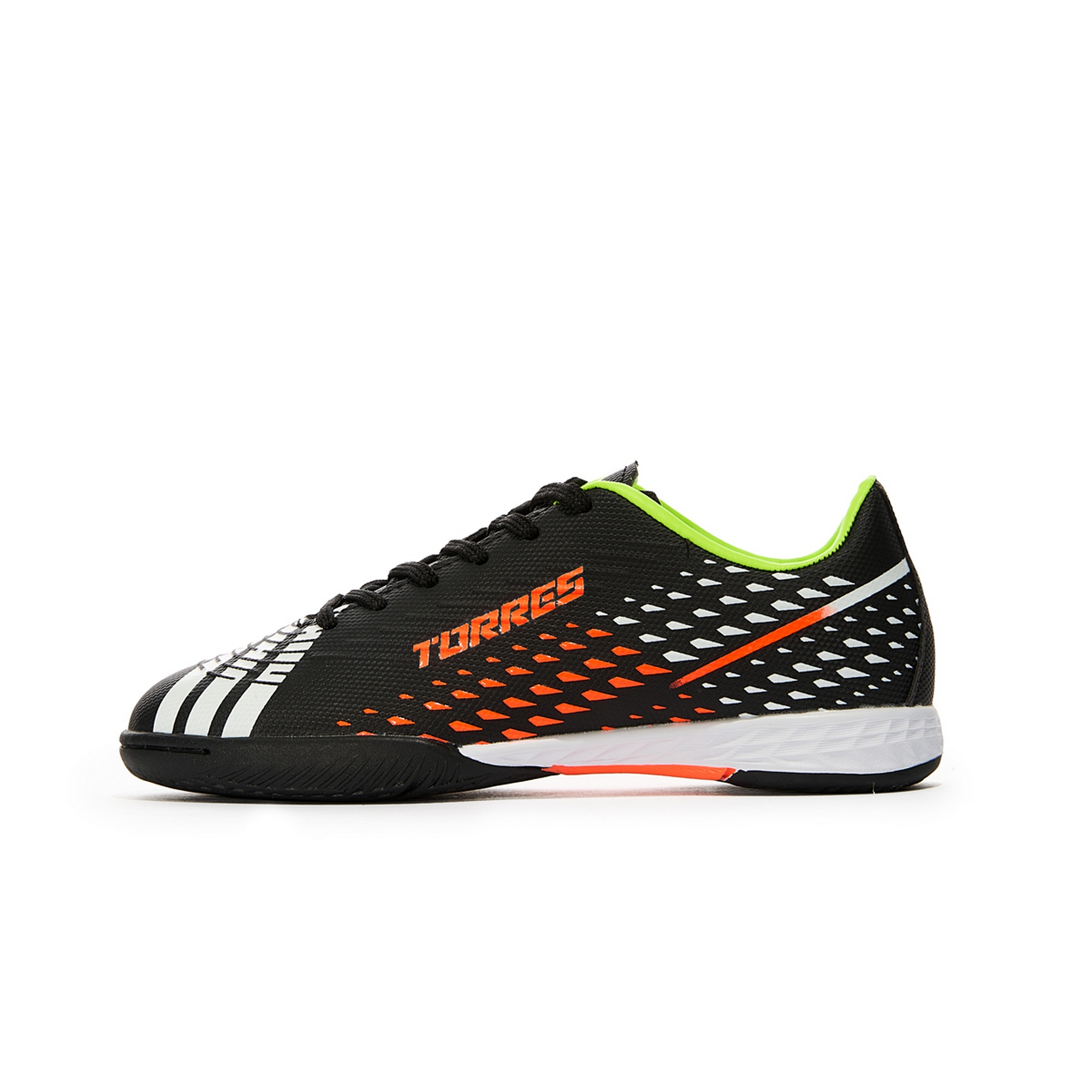 Бутсы зальные детские Torres RAYO KID TS134235-124 чёрно-оранжевый 2000_2000