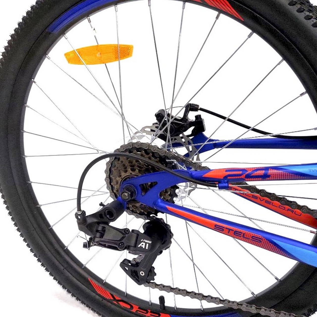 Велосипед 24" Stels Mustang MD V010 Красный неоновый\Синий (м) (LU095563) 048311 1280_1279