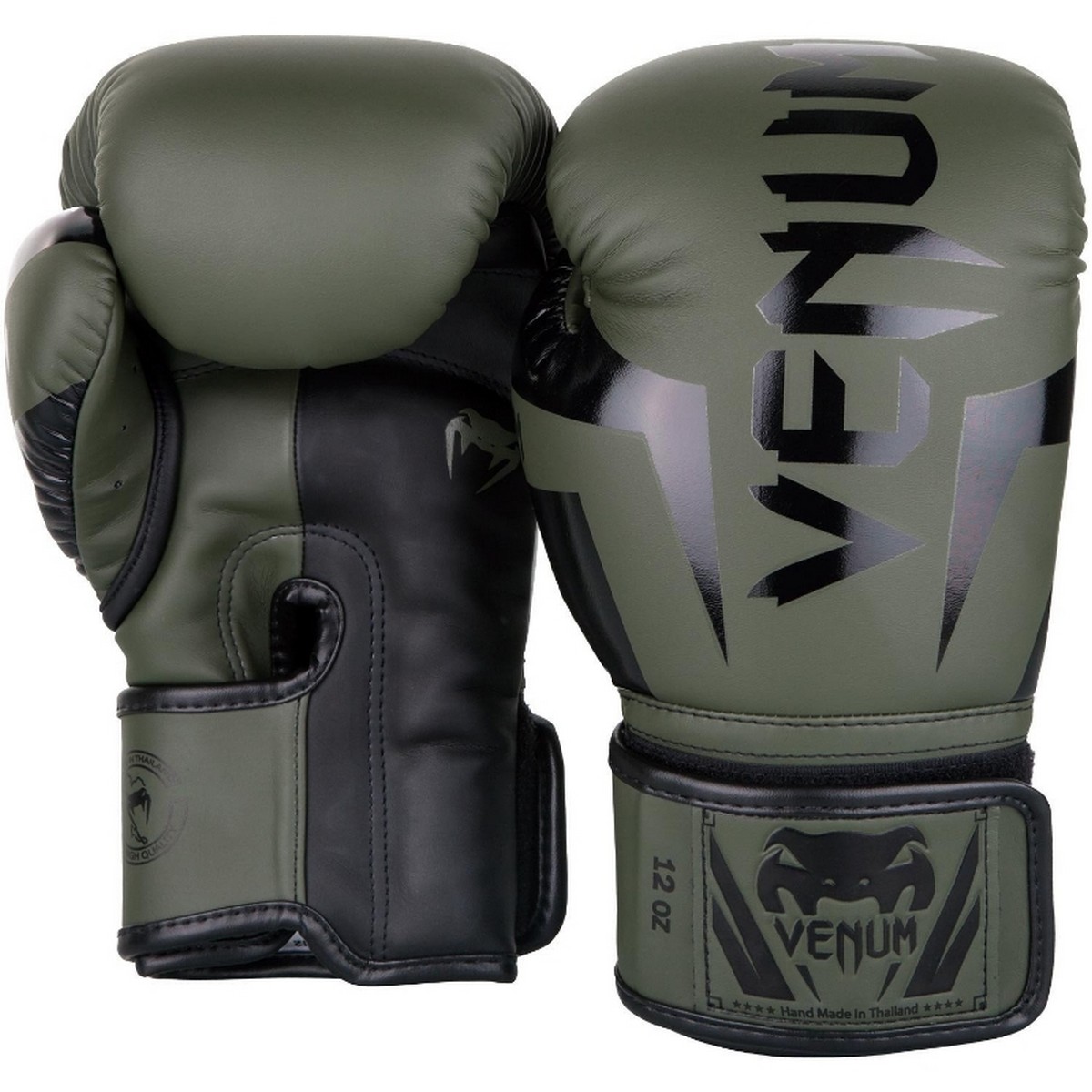 Перчатки Venum Elite 1392-200-14oz хакки\черный 1200_1200