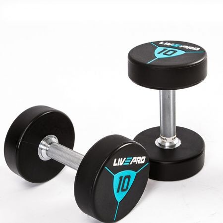 Гантели в уретане 34 кг Live Pro Premium Urethane Dumbbells LP8000-34 450_450