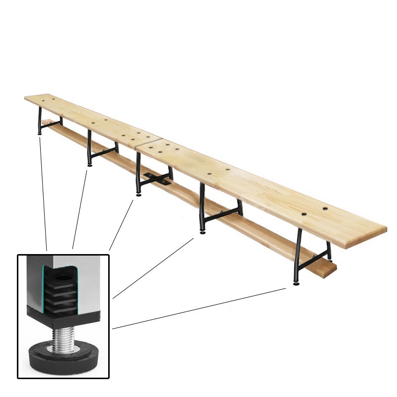 Скамейка гимнастическая 400см щит.сосна, ножки метал. с РО Dinamika ZSO-002381 800_800