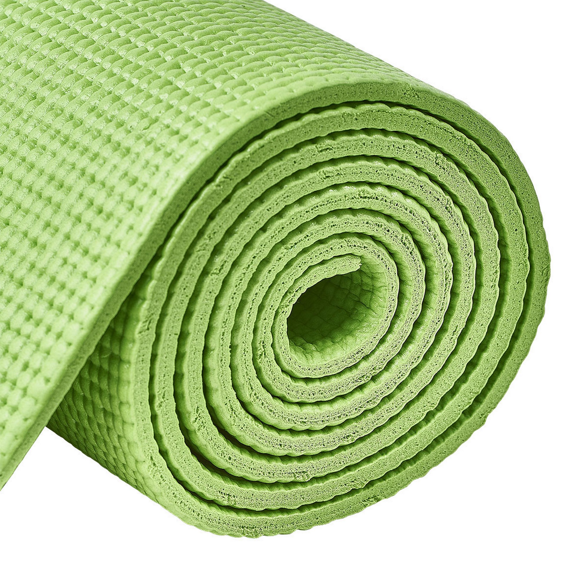 Коврик для йоги Torres Comfort 6 PVC 6 мм, нескользящее покрытие YL10036 зеленый 2000_2000